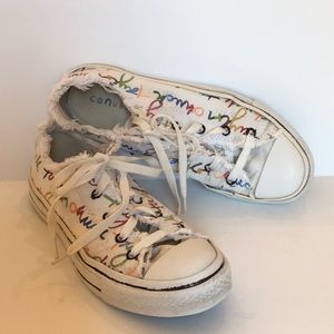 Rare Vintage Converse Chuck Taylor FrayedEdge Vin Sneakers.